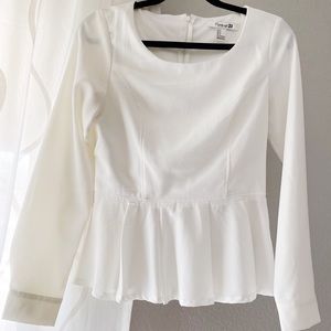 Long Sleeve Peplum Blouse